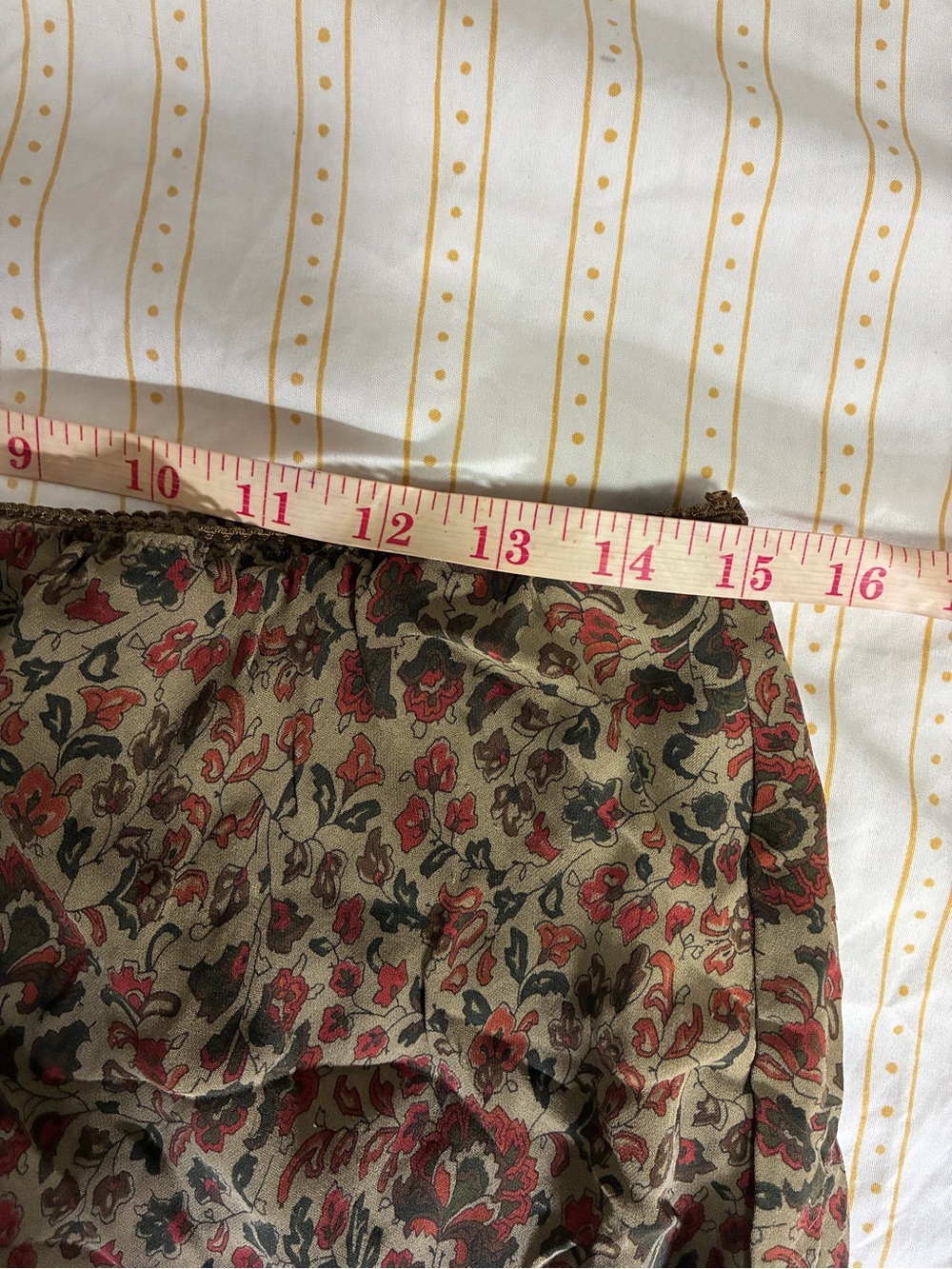 Sundance Floral Maxi Skirt in Olive and Rust Tones - Picture 7 of 11
